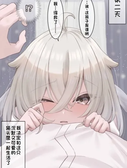 撿到的貓頭鷹變成了女孩子漫画封面